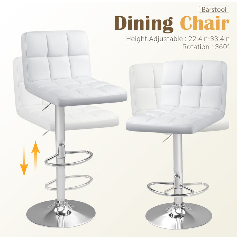 Orren Ellis Stallcup Swivel Adjustable Height Bar Stool & Reviews Wayfair